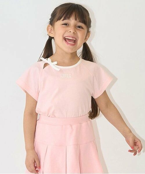 Lycee mine / リセマイン Tシャツ | 【ソフトコットン】バイカラーミニミニTシャツ（モデレート ピンク）