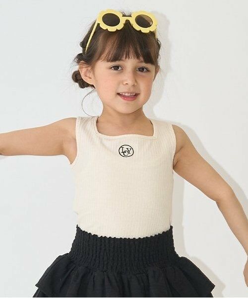 Lycee mine / リセマイン Tシャツ | スクエアネックタンクトップ（アイボリー）