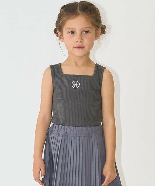 Lycee mine / リセマイン Tシャツ | スクエアネックタンクトップ（チャコール）