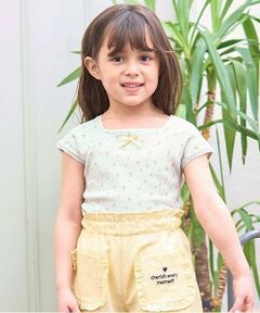 Lycee mine / リセマイン Tシャツ | 花柄プリントミニミニトップス