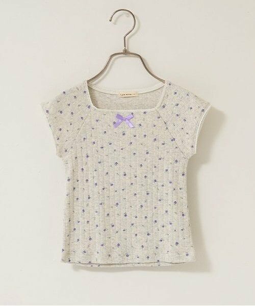 Lycee mine / リセマイン Tシャツ | 花柄プリントミニミニトップス | 詳細2