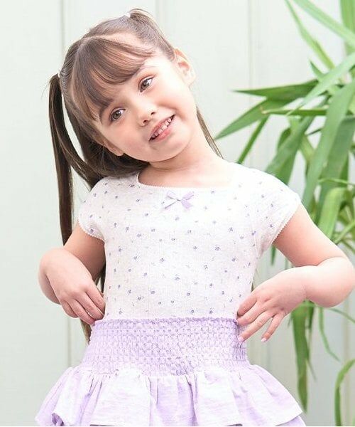 Lycee mine / リセマイン Tシャツ | 花柄プリントミニミニトップス（オートミール）