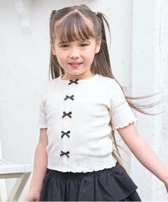 Lycee mine / リセマイン Tシャツ | カーディガン風リボントップス