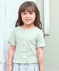 Lycee mine / リセマイン Tシャツ | カーディガン風リボントップス