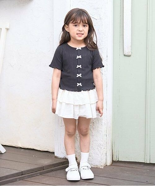 Lycee mine / リセマイン Tシャツ | カーディガン風リボントップス | 詳細12