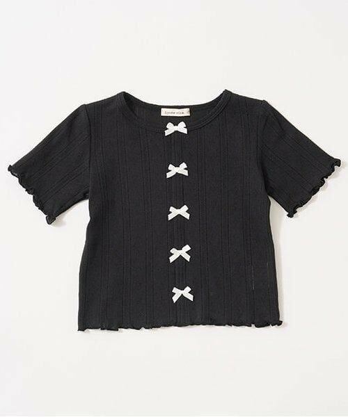 Lycee mine / リセマイン Tシャツ | カーディガン風リボントップス | 詳細2