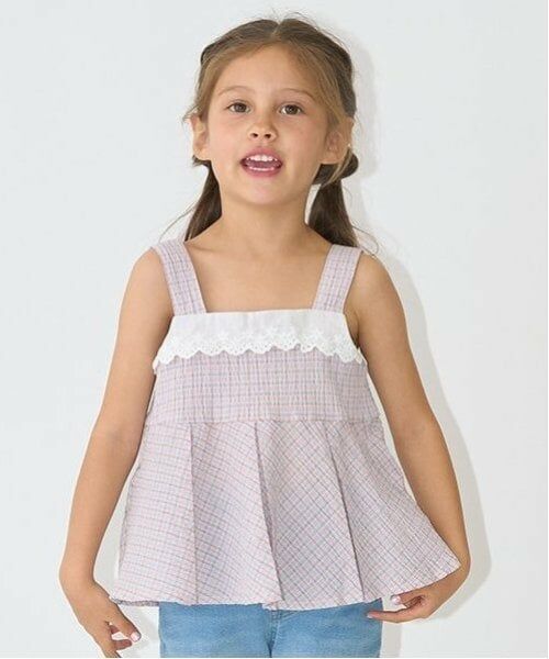 Lycee mine / リセマイン キャミソール・チューブトップ | 柄アソートペプラムキャミソール（ピンク）