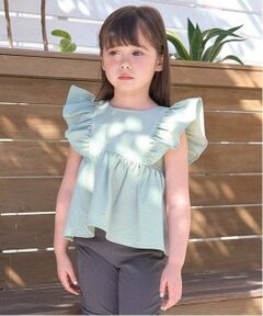 【セットアップ可能】フリルペプラムブラウス