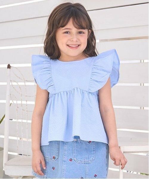 Lycee mine / リセマイン シャツ・ブラウス | 【セットアップ可能】フリルペプラムブラウス（ライト ブルー）