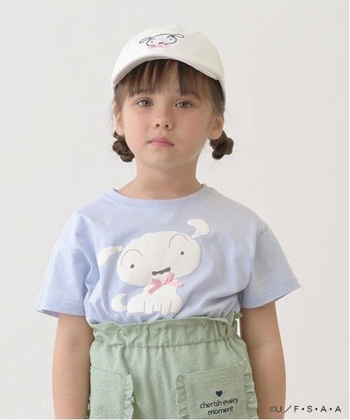 Lycee mine / リセマイン Tシャツ | 【クレヨンしんちゃん】【ソフトコットン】シロリボンTシャツ（ライトブルー）
