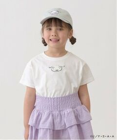 Lycee mine / リセマイン Tシャツ | 【クレヨンしんちゃん】【ソフトコットン】シロサガラ刺しゅうTシャツ