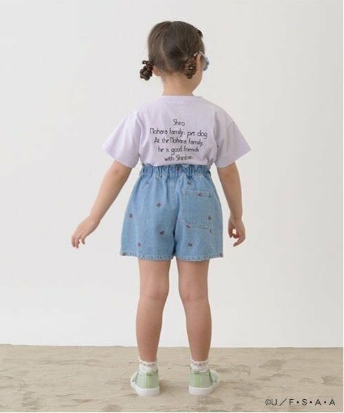 Lycee mine / リセマイン Tシャツ | 【クレヨンしんちゃん】【ソフトコットン】シロサガラ刺しゅうTシャツ | 詳細13