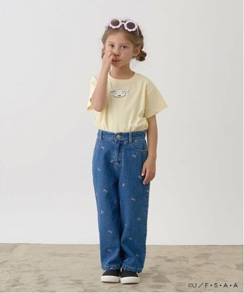 Lycee mine / リセマイン Tシャツ | 【クレヨンしんちゃん】【ソフトコットン】シロサガラ刺しゅうTシャツ | 詳細9