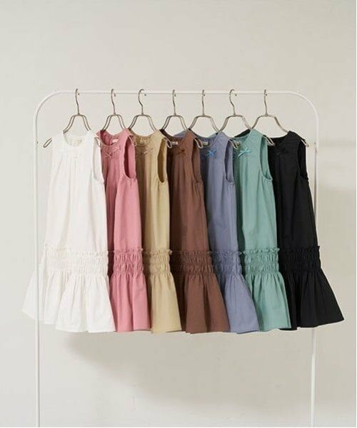 Lycee mine / リセマイン ミニ丈・ひざ丈ワンピース | シャーリングティアードワンピース | 詳細1