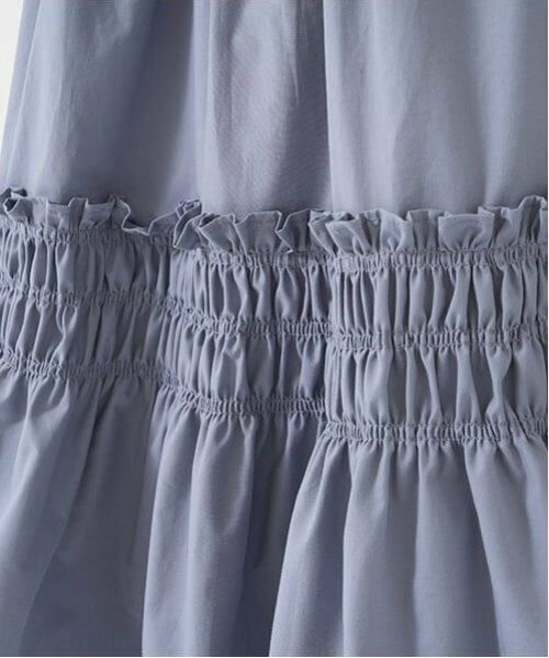 Lycee mine / リセマイン ミニ丈・ひざ丈ワンピース | シャーリングティアードワンピース | 詳細7