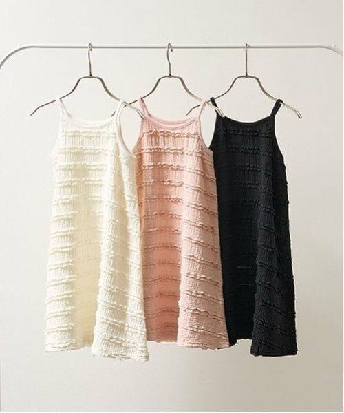 Lycee mine / リセマイン ミニ丈・ひざ丈ワンピース | フリルニットレースキャミワンピース | 詳細1