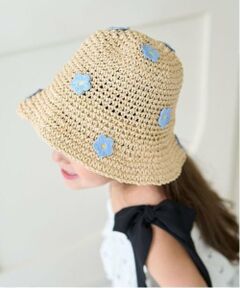 Lycee mine / リセマイン ハット | フラワーワッペン付きペーパーハット