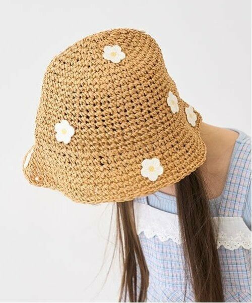 Lycee mine / リセマイン ハット | フラワーワッペン付きペーパーハット | 詳細8