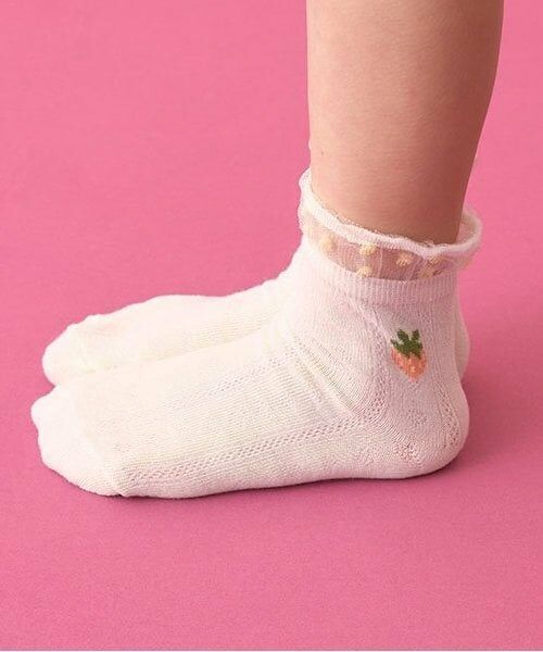 Lycee mine / リセマイン ソックス | いちごふりふりソックス（オートミール）