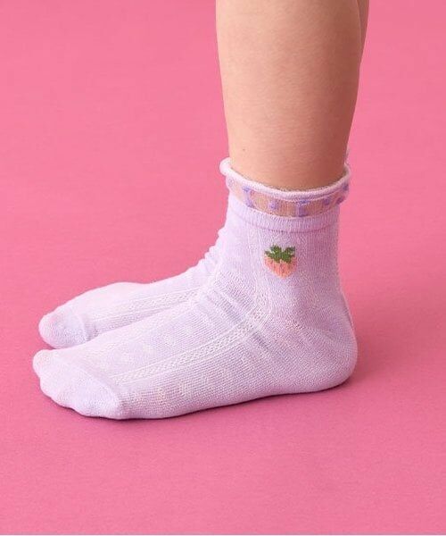 Lycee mine / リセマイン ソックス | いちごふりふりソックス（ラベンダー）