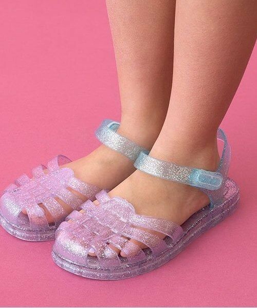 Lycee mine / リセマイン サンダル | クリアラメバイカラーラバーサンダル（パープル）