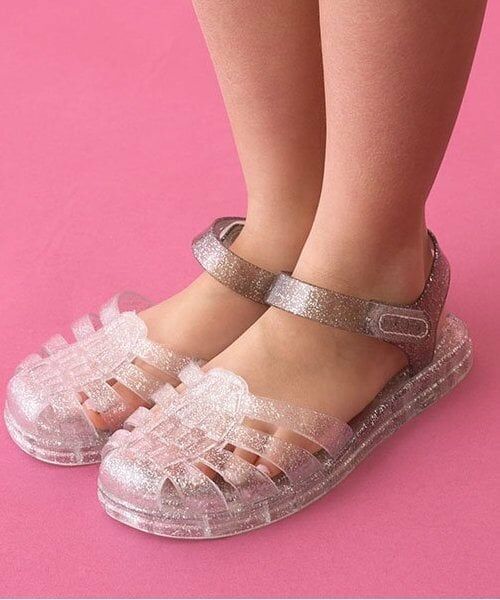 Lycee mine / リセマイン サンダル | クリアラメバイカラーラバーサンダル（シルバー）