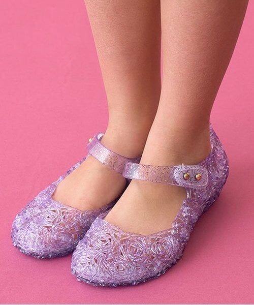 Lycee mine / リセマイン サンダル | クリアラメラバーワンストラップシューズ(パープル)