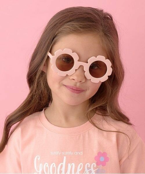 Lycee mine / リセマイン サングラス・メガネ | フラワーキッズサングラス（サーモン ピンク）