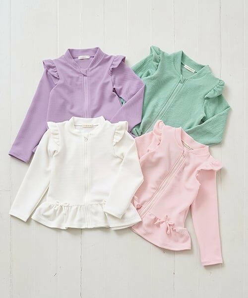 Lycee mine / リセマイン 水着・スイムグッズ | 【SWIM】【UV加工】裾フリルフリルジップラッシュガード | 詳細1