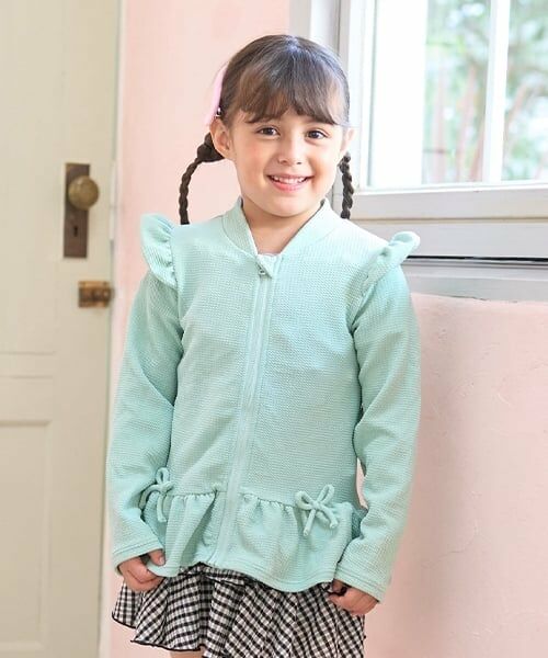 Lycee mine / リセマイン 水着・スイムグッズ | 【SWIM】【UV加工】裾フリルフリルジップラッシュガード（ミント）