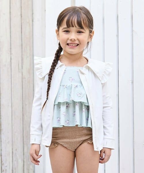 Lycee mine / リセマイン 水着・スイムグッズ | 【SWIM】【UV加工】セーラーフリル衿ラッシュガード（オフ ホワイト）