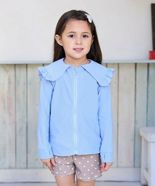 Lycee mine / リセマイン 水着・スイムグッズ | 【SWIM】【UV加工】セーラーフリル衿ラッシュガード（サックス）