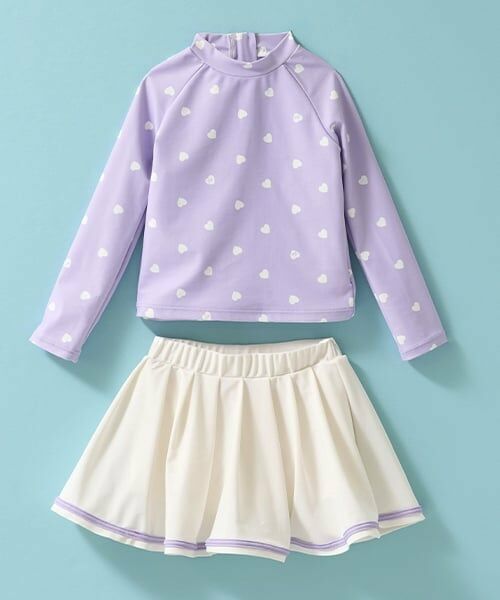 Lycee mine / リセマイン 水着・スイムグッズ | 【SWIM】【UV加工】ハート柄ラッシュガード&プリーツスカートセット | 詳細2