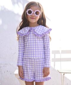 Lycee mine / リセマイン 水着・スイムグッズ | 【SWIM】【UV加工】アソート総柄衿付きフリルラッシュガード＆パンツセット