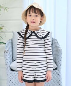 Lycee mine / リセマイン 水着・スイムグッズ | 【SWIM】【UV加工】アソート総柄衿付きフリルラッシュガード＆パンツセット