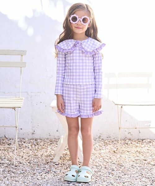 Lycee mine / リセマイン 水着・スイムグッズ | 【SWIM】【UV加工】アソート総柄衿付きフリルラッシュガード＆パンツセット | 詳細13