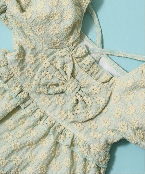 Lycee mine / リセマイン 水着・スイムグッズ | 【SWIM】【水着】【UV加工】フラワージャガードワンピース風セパレート | 詳細4