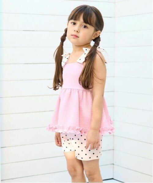 Lycee mine / リセマイン 水着・スイムグッズ | 【SWIM】【水着】【UV加工】フリル付きラウンドヘムセパレート（ピンク）