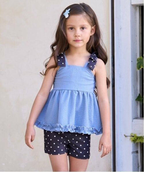 Lycee mine / リセマイン 水着・スイムグッズ | 【SWIM】【水着】【UV加工】フリル付きラウンドヘムセパレート（ブルー グレー）