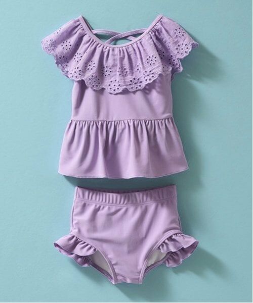 Lycee mine / リセマイン 水着・スイムグッズ | 【SWIM】【水着】【UV加工】ラウンドレース付きワントーンセパレート | 詳細1