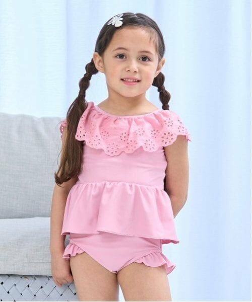 Lycee mine / リセマイン 水着・スイムグッズ | 【SWIM】【水着】【UV加工】ラウンドレース付きワントーンセパレート（モデレート ピンク）