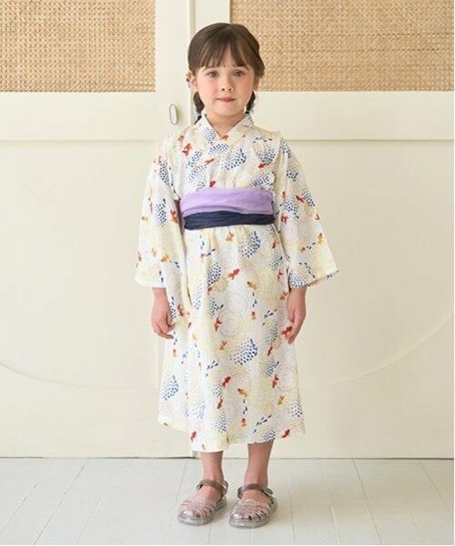 Lycee mine / リセマイン 着物・浴衣・小物類 | 【浴衣】すぽっと着やすい♪ 柄アソート・ワンピースタイプ(帯2枚セット)(オフ ホワイト)