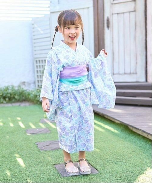 Lycee mine / リセマイン 着物・浴衣・小物類 | 【浴衣】簡単着付け♪柄アソート・2wayセパレートタイプ(帯2枚セット)（ラベンダー）