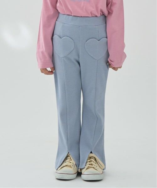 Lycee mine / リセマイン その他パンツ | 【ともパン】ハートポケット裾スリットフレアパンツ（ブルー グレー）