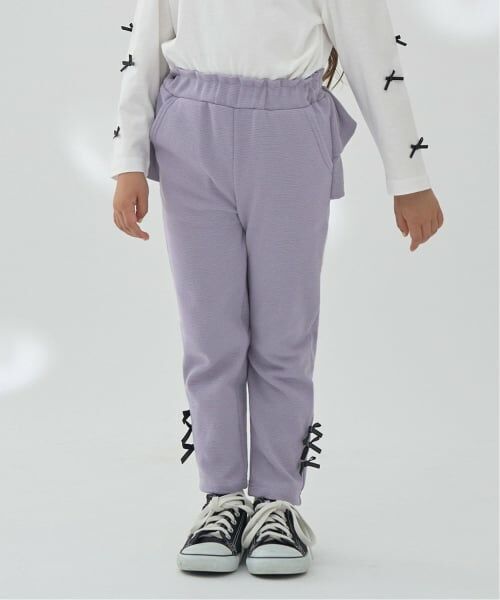 Lycee mine / リセマイン その他パンツ | 【ともパン】バックフリル裾リボンパンツ（ライラック）