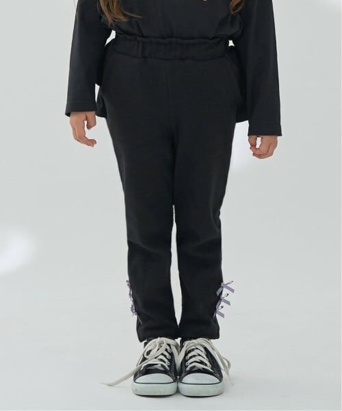 Lycee mine / リセマイン その他パンツ | 【ともパン】バックフリル裾リボンパンツ（黒）