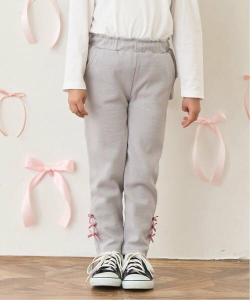 Lycee mine / リセマイン その他パンツ | 【ともパン】バックフリル裾リボンパンツ（ライト グレー）