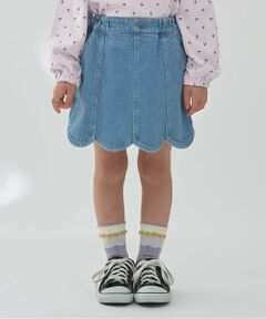 Lycee mine / リセマイン ショート・ハーフ・半端丈パンツ | ストレッチデニムスカラップスカパン