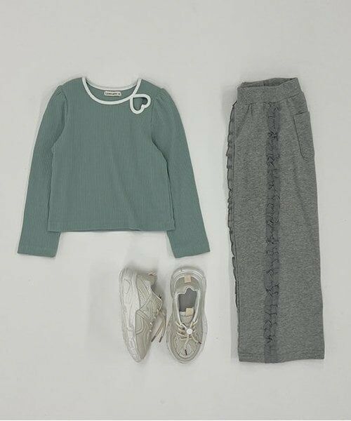 Lycee mine / リセマイン その他パンツ | 【毛玉バイバイ裏毛】サイドフリルワイドシルエットスウェットパンツ | 詳細15