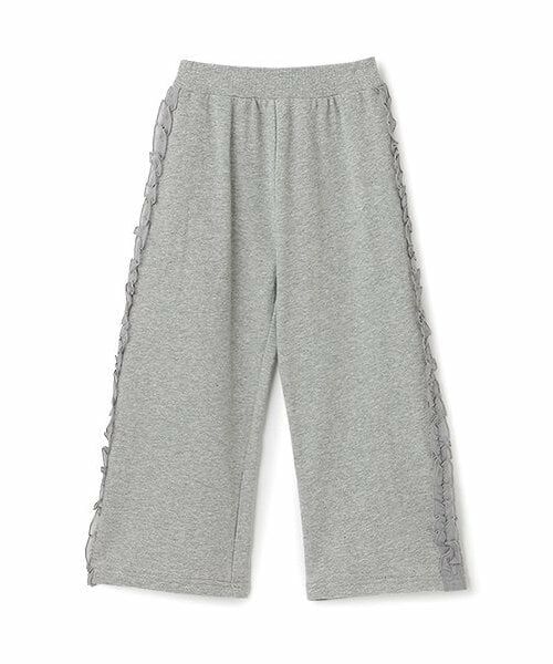 Lycee mine / リセマイン その他パンツ | 【毛玉バイバイ裏毛】サイドフリルワイドシルエットスウェットパンツ | 詳細5